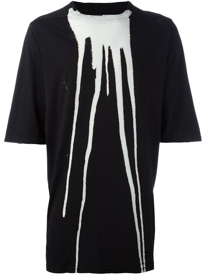 Rick Owens Drkshdw Abstract Print T-shirt, Men's, Black, Cotton