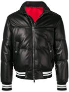 Valentino Vltn Leather Down Jacket - Black
