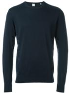 Aspesi Crew Neck Sweater, Men's, Size: 56, Blue, Cotton