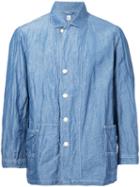 Kaptain Sunshine - Patch Pocket Shirt Jacket - Men - Silk/linen/flax - 38, Blue, Silk/linen/flax