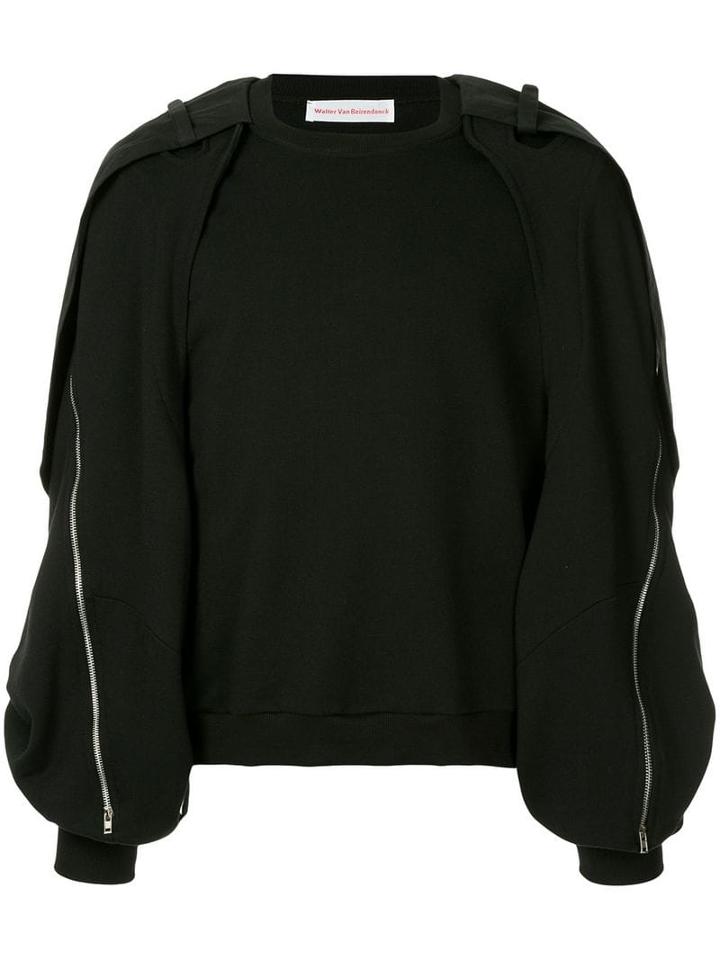 Walter Van Beirendonck Pre-owned Zipped Layered Sleeve Sweatshirt -