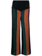Circus Hotel Striped Flared Trousers - Multicolour