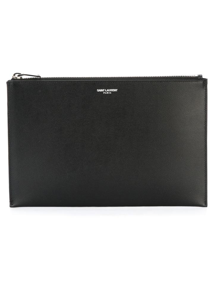 Saint Laurent 'paris' Clutch - Black