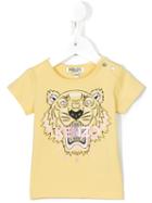 Kenzo Kids - Logo Print T-shirt - Kids - Cotton/spandex/elastane - 3 Mth, Infant Girl's, Yellow/orange