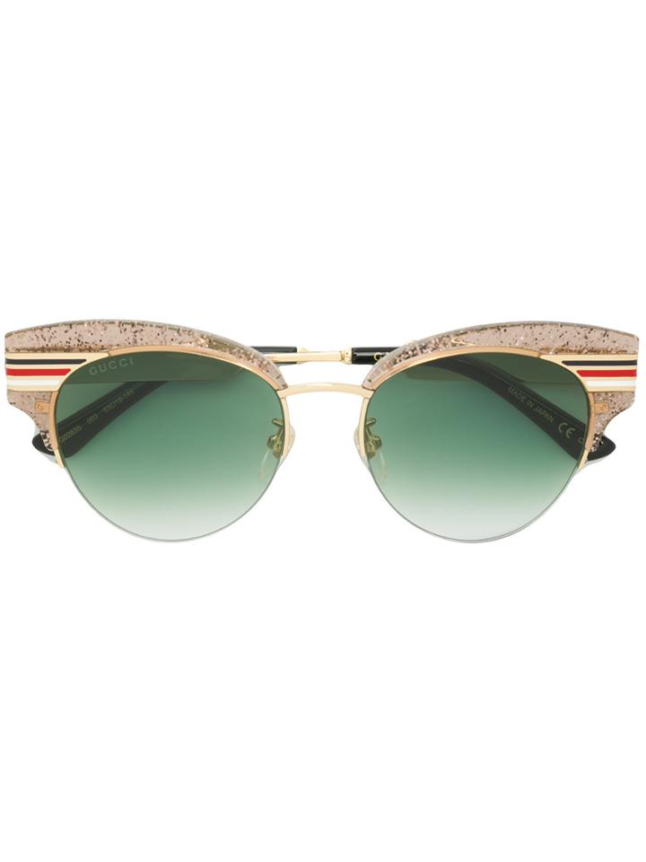 Gucci Eyewear Cat-eye Glitter Sunglasses - Multicolour