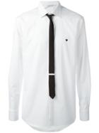 Neil Barrett Tie Shirt, Men's, Size: 40, White, Cotton