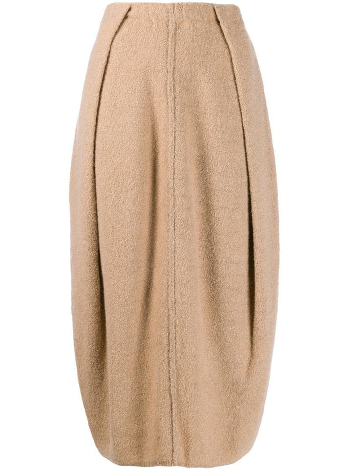Jil Sander Balloon-shape Midi Skirt - Brown