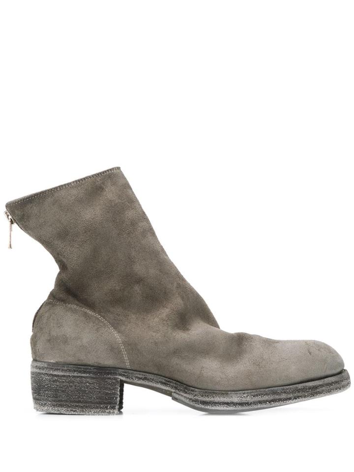 Guidi Round Toe Boots - Grey