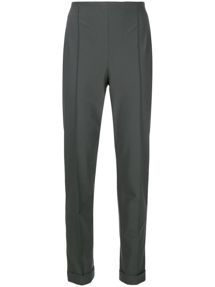 Salvatore Ferragamo Roll Up Tailored Trousers - Green