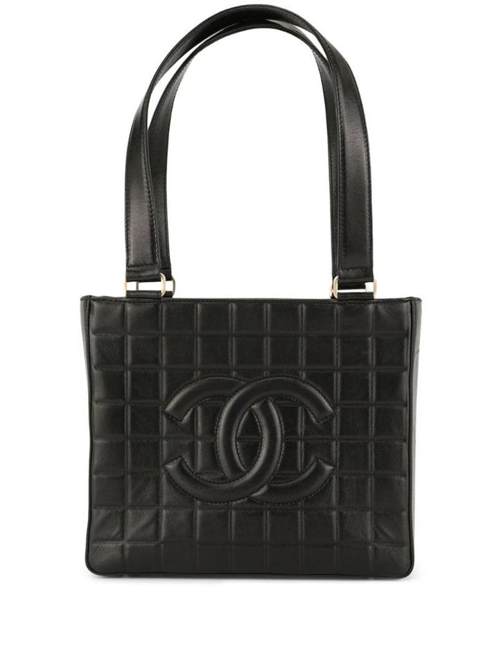 Chanel Pre-owned Choco Bar Cc Tote Bag - Black
