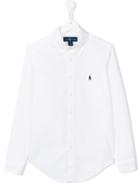 Ralph Lauren Kids Logo Embroidered Button Down Shirt, Boy's, Size: 14 Yrs, White