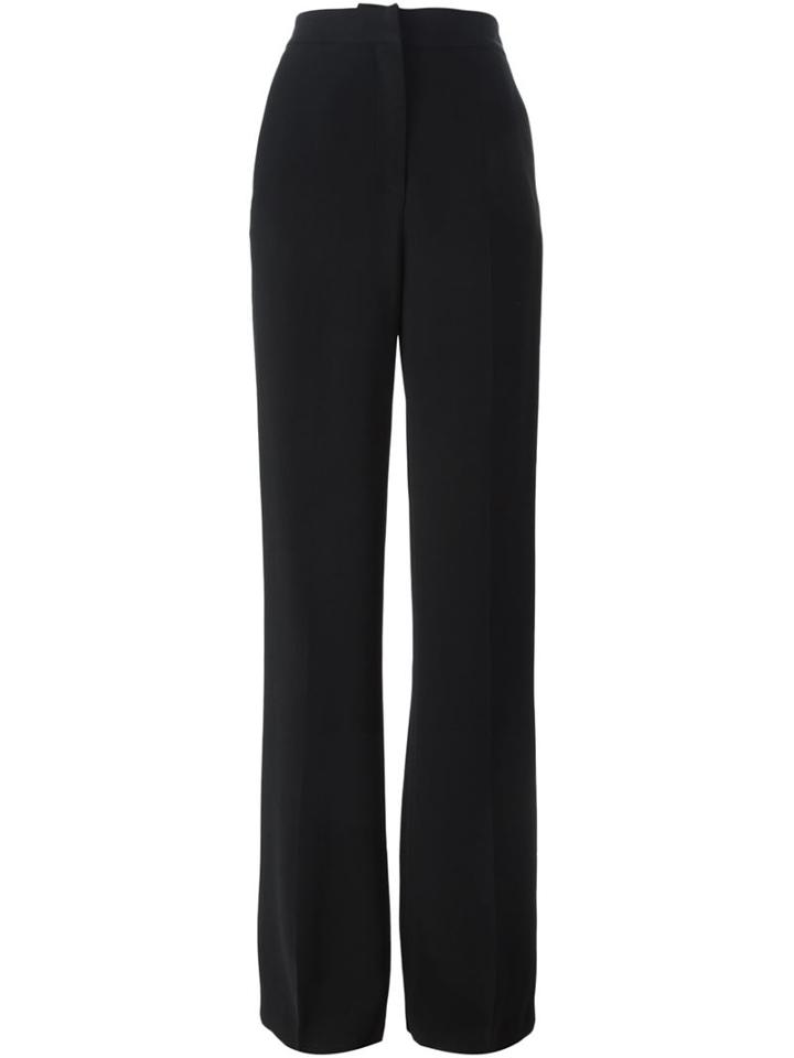 Msgm High Waisted Straight Trousers, Women's, Size: 40, Black, Acetate/viscose/polyester