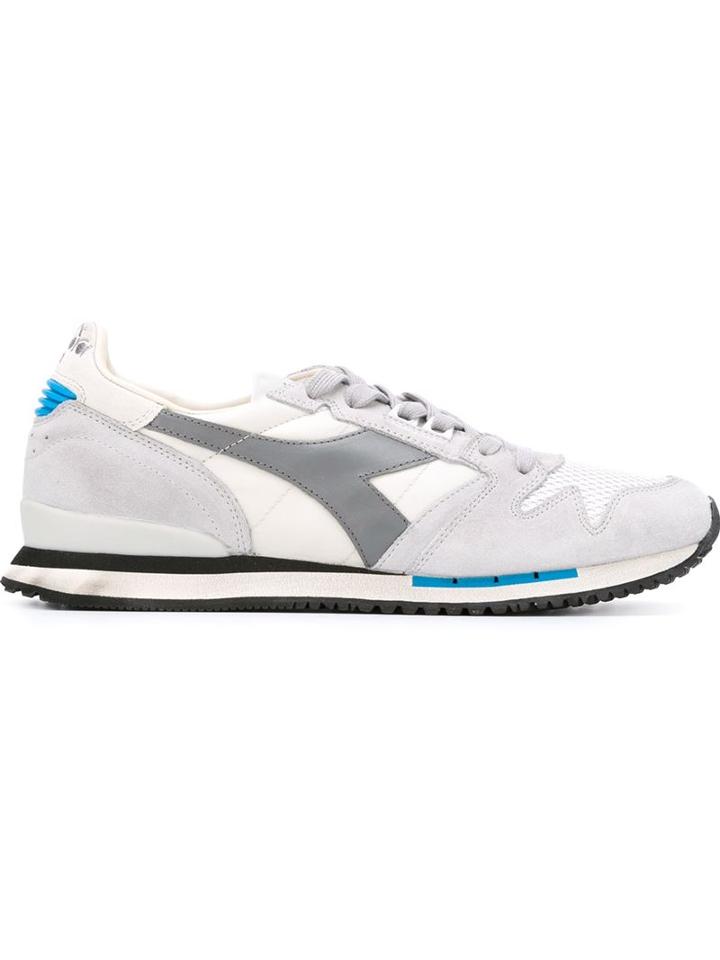 Diadora Equipe L Perf Sw Sneakers, Men's, Size: 12, Grey, Leather/cotton/rubber