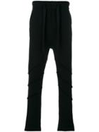 Forcerepublik Textured Track Pants - Black