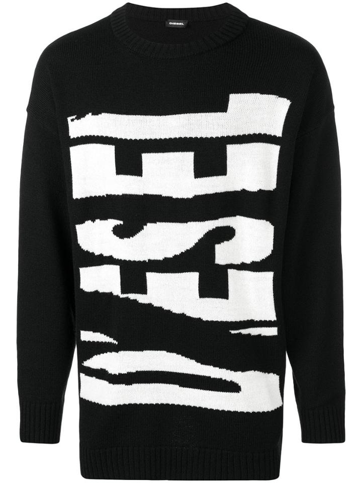 Diesel Maxi Logo Pullover - Black