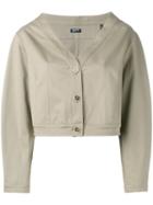 Jil Sander Navy Cropped Jacket, Women's, Size: 36, Nude/neutrals, Cotton