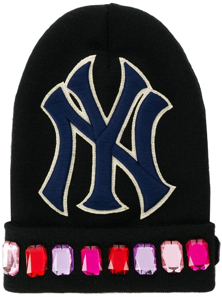 Gucci Ny Yankees&trade; Patch Knitted Beanie - Black