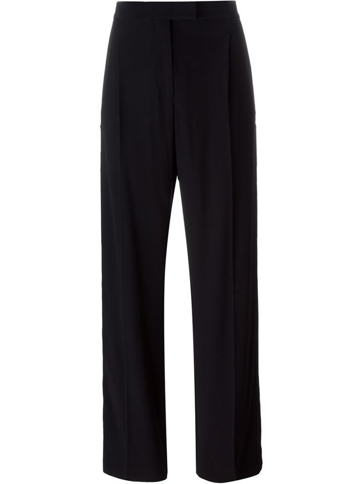 Alexander Mcqueen Straight Leg Trousers, Women's, Size: 38, Black, Acetate/viscose/silk