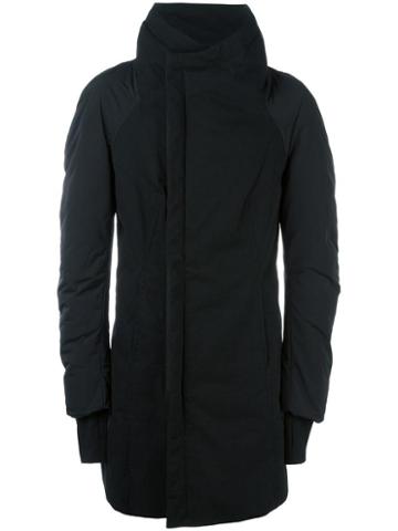 Andrea Ya'aqov Funnel Neck Padded Coat, Men's, Size: Medium, Black, Feather Down/cotton/virgin Wool/nylon