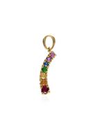 Loquet 18kt Gold Rainbow Gemstone Charm - Multicoloured