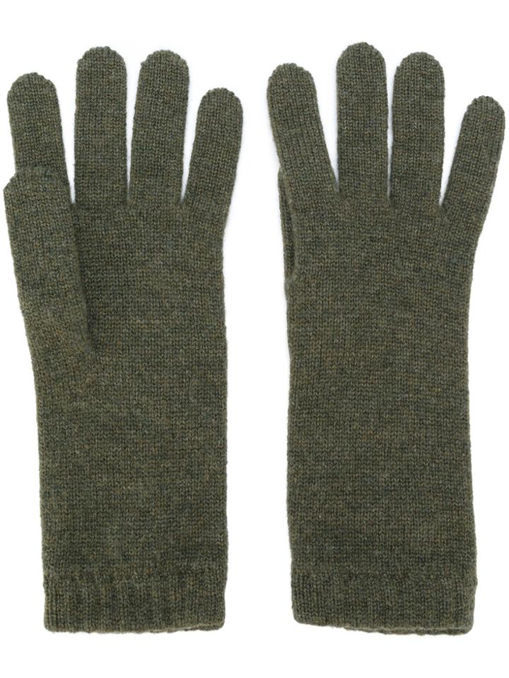 Pringle Of Scotland Knitted Gloves - Green