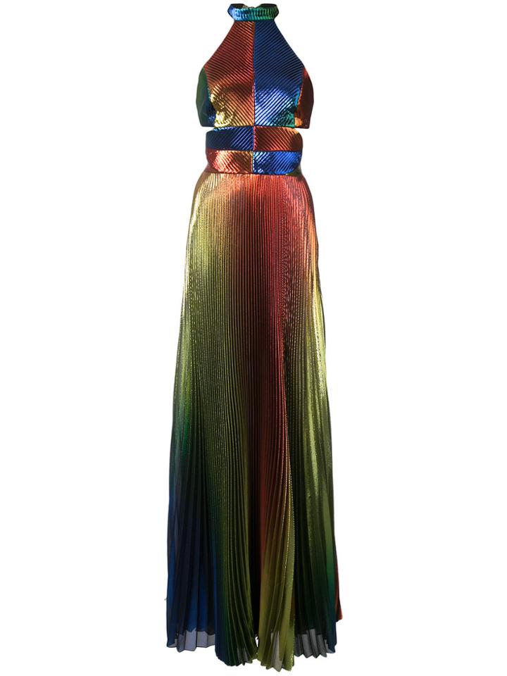 Rosie Assoulin Metallic Pleated Gown - Multicolour