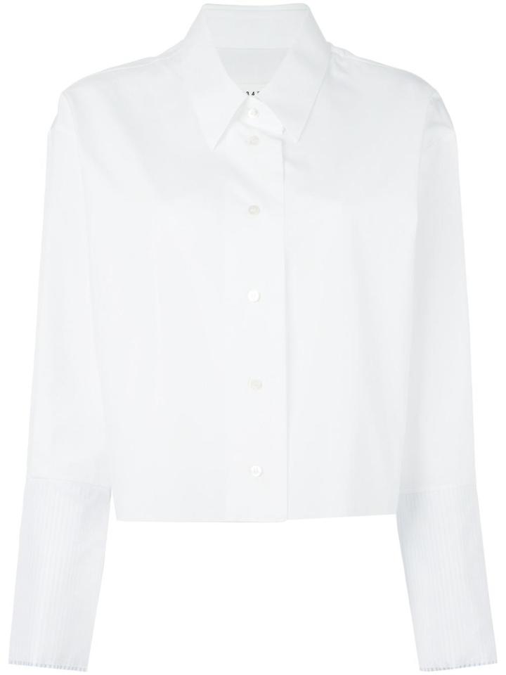 Maison Margiela Cropped Long Sleeve Shirt - White