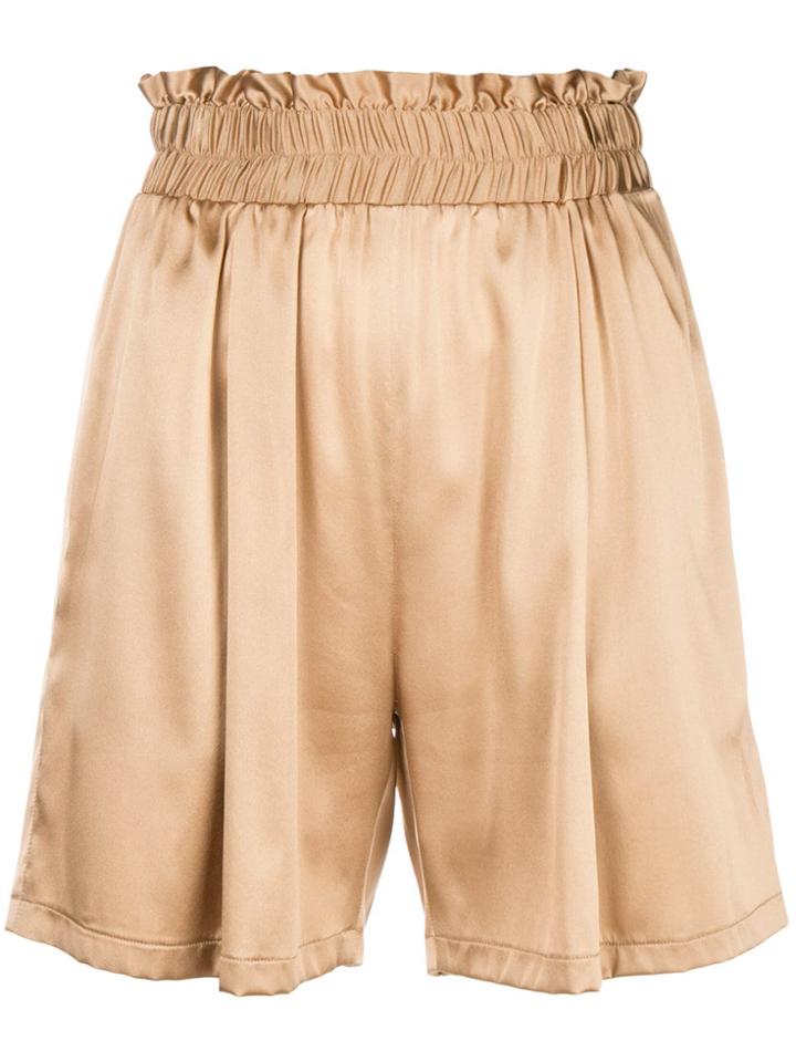 Styland High Waisted Culotte Shorts - Nude & Neutrals
