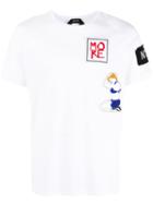 No21 Badge Patch T-shirt, Men's, Size: Medium, White, Cotton