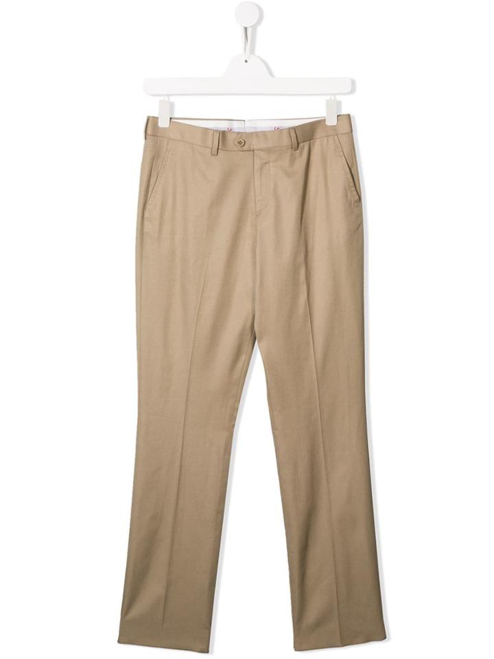 Isaia Kids Tailored Trousers - Neutrals