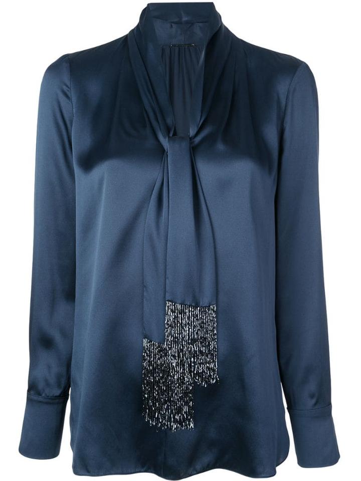 Elie Tahari Kendal V-neck Blouse - Blue