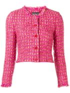 Boutique Moschino Cropped Tweed Jacket - Pink