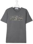 Stone Island Junior Contrast Logo T-shirt - Grey