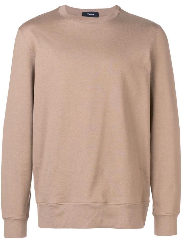 Theory Crew Neck Sweatshirt - Neutrals