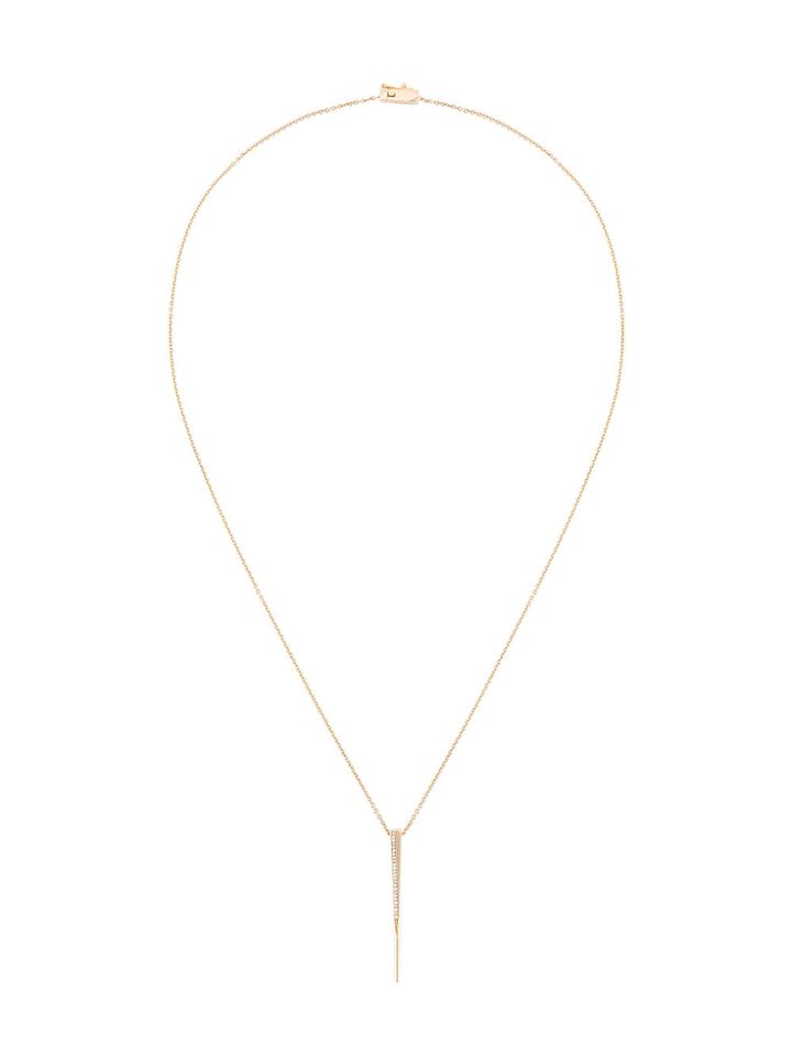 Tejen Fluted Pave Pendant - Metallic