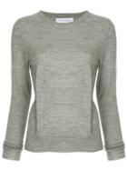Jw Anderson Crew Neck Sweater With Dart Detailing - Grey