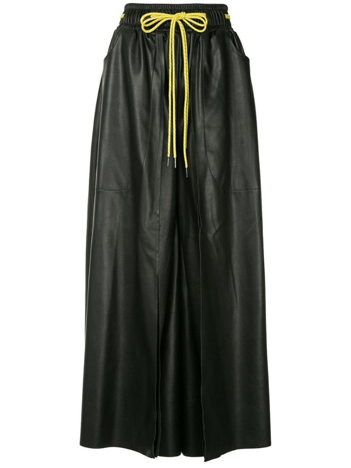 Ground Zero Faux Leather Trousers - Black