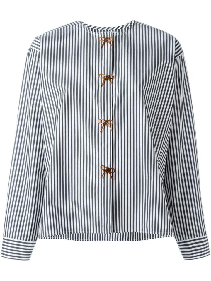 J.w. Anderson Bow Detail Striped Shirt