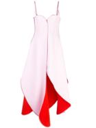 Y/project Contrast Lining Flared Gown - Pink