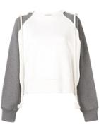 Jw Anderson Rope-detail Hooded Sweater - White