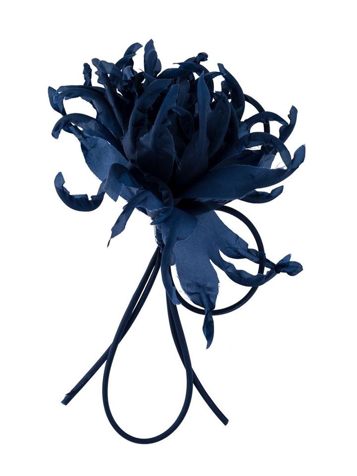 P.a.r.o.s.h. Flower Brooch, Adult Unisex, Blue, Viscose