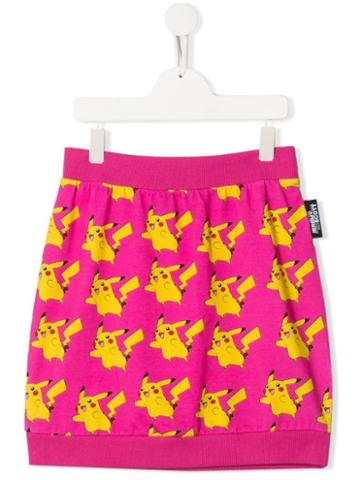Jeremy Scott Junior Teen Pikachu Print Sweat Skirt - Pink