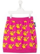Jeremy Scott Junior Teen Pikachu Print Sweat Skirt - Pink