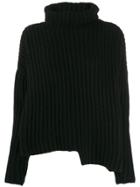 Thom Krom Asymmetric Turtle-neck Sweater - Black