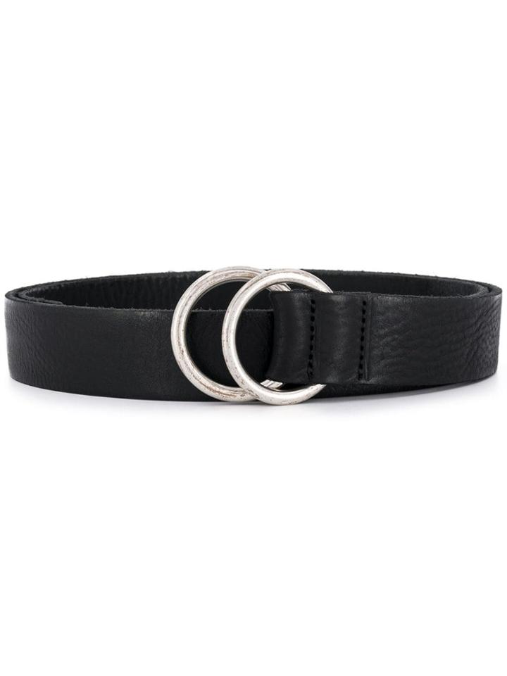 Closed Round Buckle Belt - Black