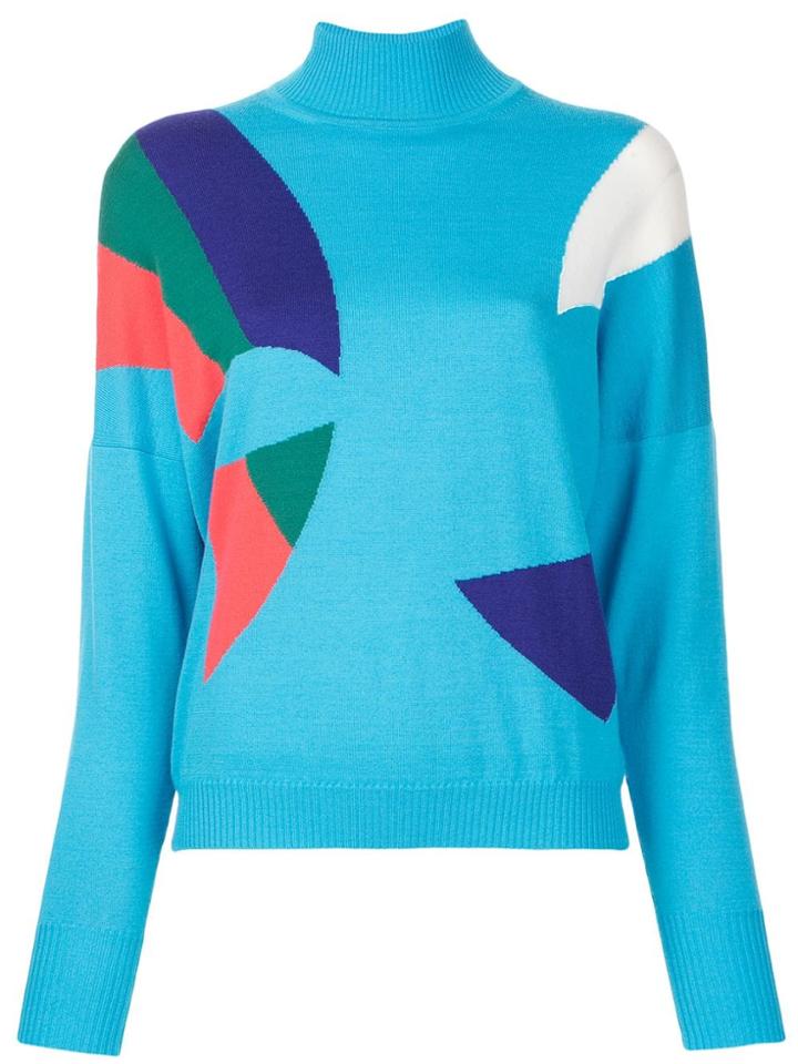 Delpozo Block Colour Sweater - Blue