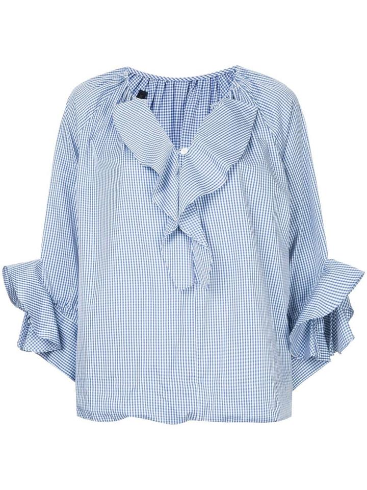 Eudon Choi Micro Vichy Blouse - Blue