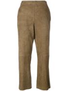 Desa 1972 - Suede Cropped Trousers - Women - Suede - 2, Brown, Suede