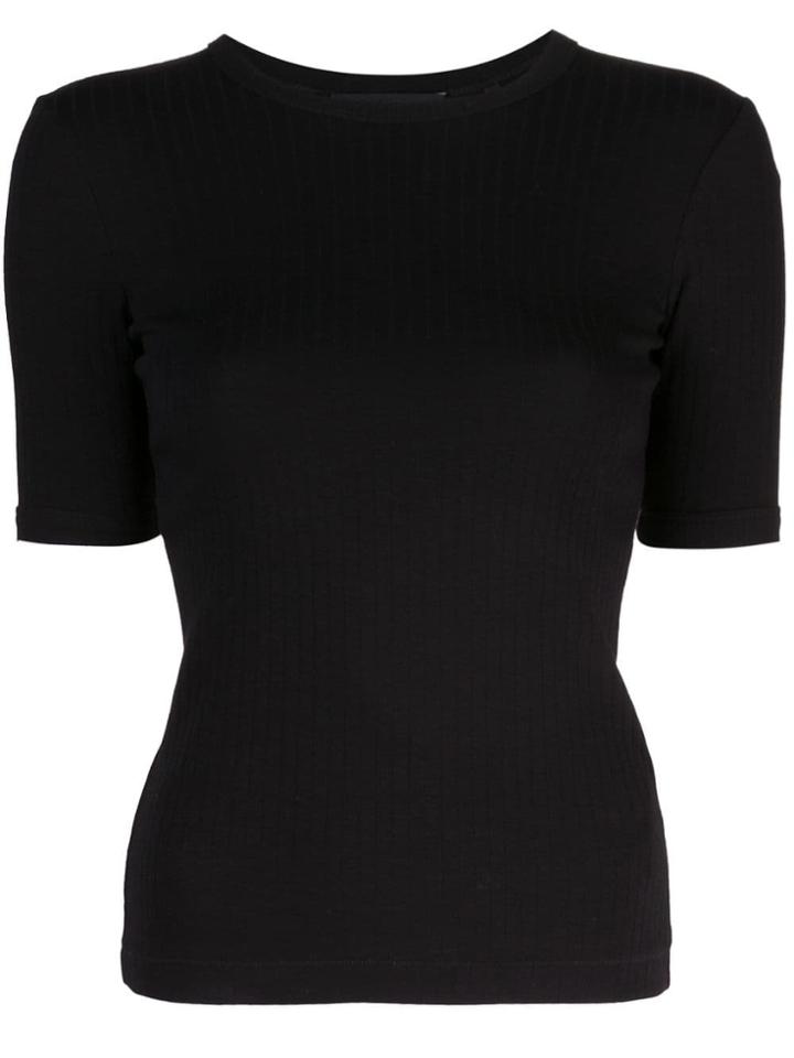 Helmut Lang Ribbed T-shirt - Black