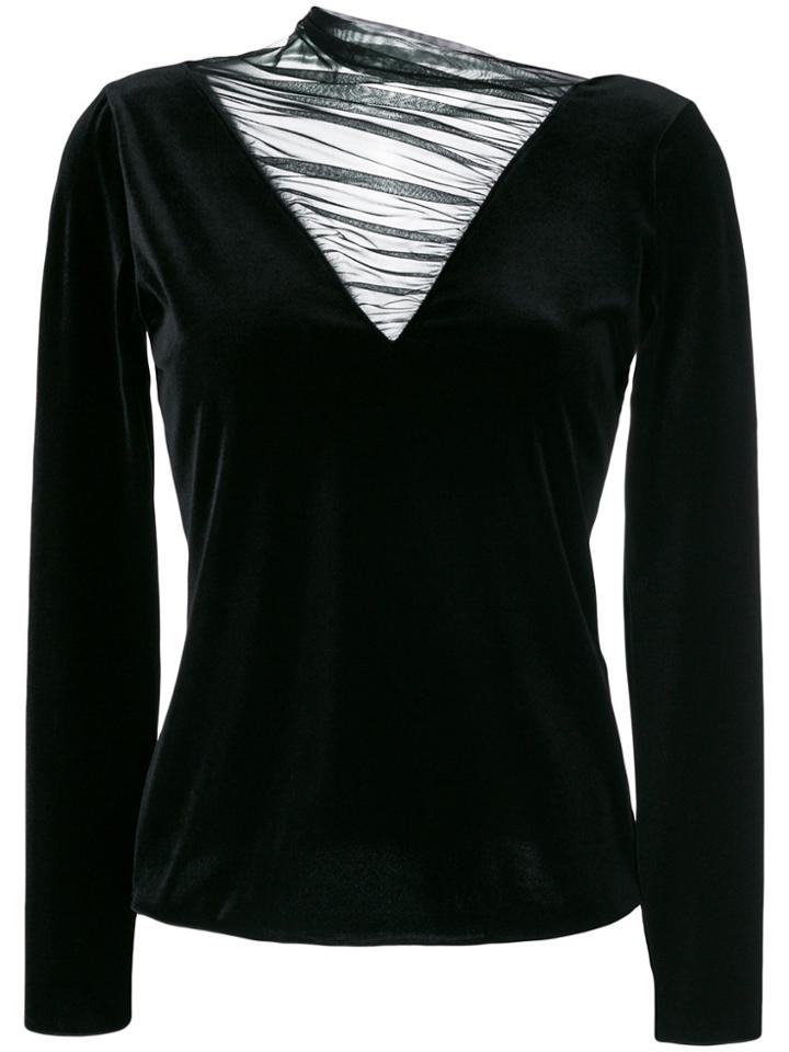 Armani Collezioni Stretched Roll Neck Top - Black